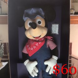 (LIKE NEW) “TREASURES FROM THE VAULT” WALT’S ENGINEER MICKEY MOUSE - LIMITED EDITION - SIZE: 36 INCHES TALL