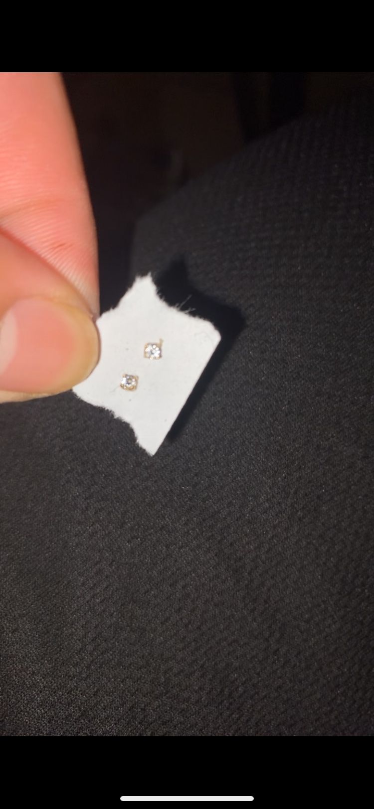 Diamond Screw Back Earrings
