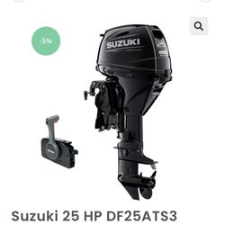 Suzuki 25 HP DF25ATS3 Outboard Motor - Short Shaft