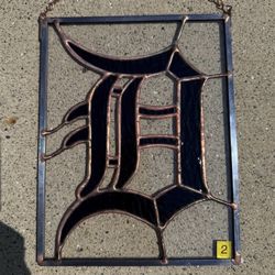 Detroit Tigers/Old English Stained Glass Panel