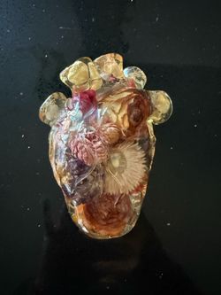 Custom anatomical heart keepsake made from epoxy resin