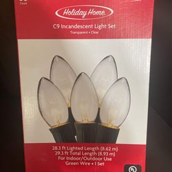 C9 Christmas String Lights White