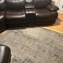 Dark Brown Leather Sectional w/ Chaise & Recliners – Priced to Sell