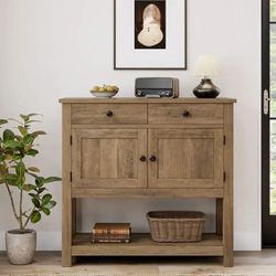 Homfa Entryway Storage Cabinet, Sideboard with 2 Drawers for