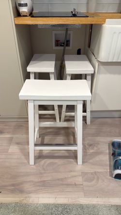 Four White Barstools