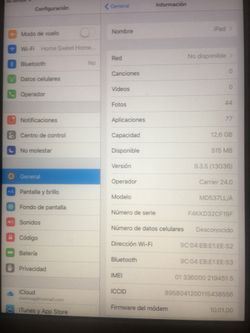 IPad mini 16 Gb generation WiFi+celullar
