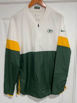 Greenbay packers on field lightweight pullover jacket zip large nfl football Nike