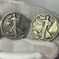 1943 Philadelphia Walking Liberty Half Dollars