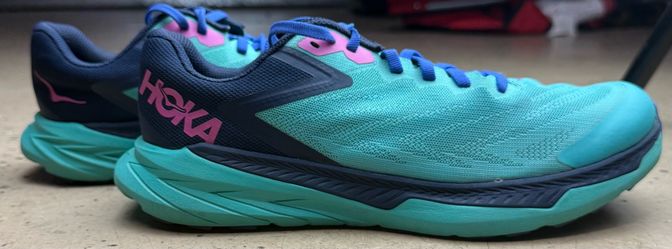 Hoka One One Zinal Teal Blue Running Shoes