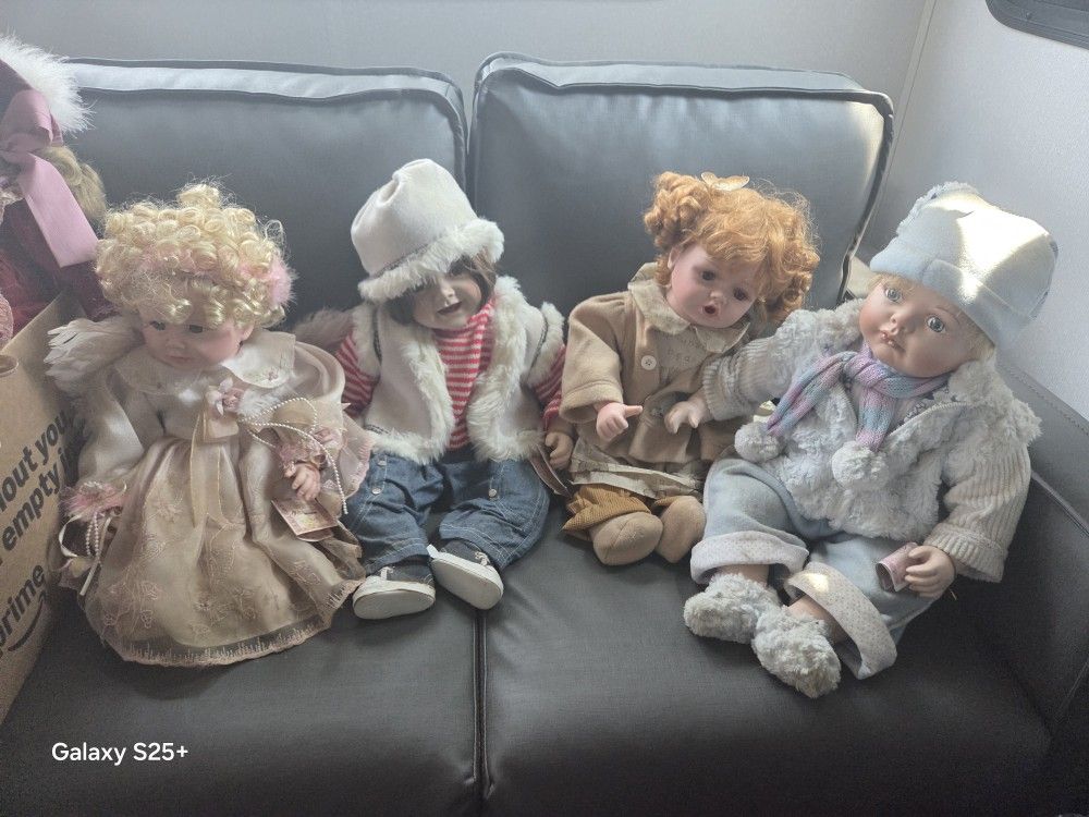 4 RARE Goldenvale Porcelain Dolls lot Vintage Nicola Veronica Joyce Michael