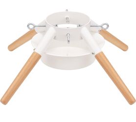 White Christmas Tree Stand Metal Xmas Tree Base Holder Stand for 10ft Real Tree Christmas Tree Decorations Fits Up to 4.9" Xmas Tree Trunks