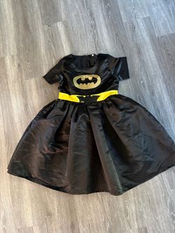 Girls Batgirl Batman Superhero Costume Dress – Size 130 – Black & Yellow