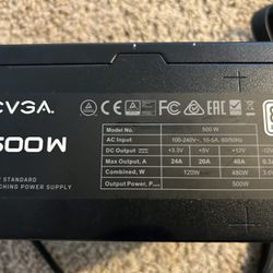 EVGA 500W PC Power Supply