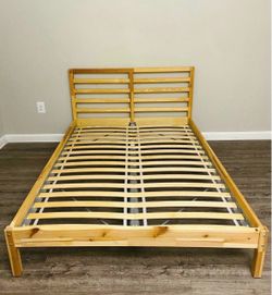 IKEA Queen-Size Solid Wood Platform Bed – Excellent Condition!!! Free Local delivery!
