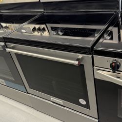 Kitchen Aid Glass Top Range Stainless Steel 