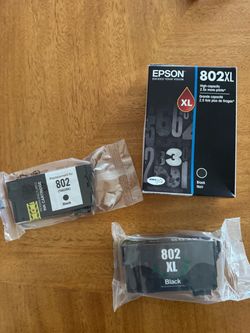 Epson 802XL Black Ink Cartridges – Lot of 3