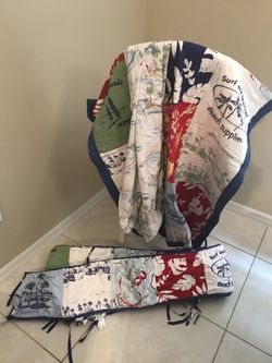 Pottery Barn Hawaiian Crib Set 3 piece