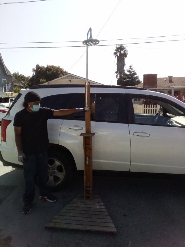 Outdoor Shower Solid Wood