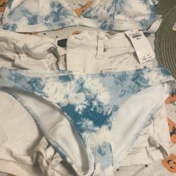 Swim Wear And Jeans Short Set