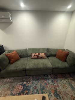 Green Corduroy Couch