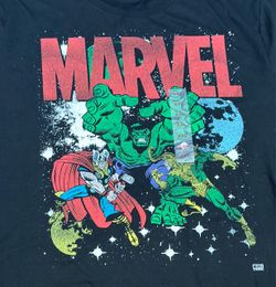 Marvel Hulk, Thor, and Loki Against a Cosmic Space & Moon Background 2XL Old Navy