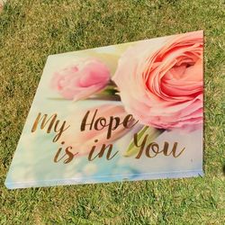 My Hope Is In You Rose Canvas PICTURE..2ftx2ft..brand New 