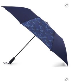 Navy Blue Camo Compact Folding Umbrella