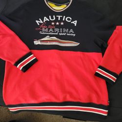 Nautica Lakeside Marina Color blocked Crew Sweatshirt Navy