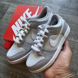 Preschool & Grade School Nike Dunk Low “Pure Platinum Wolf Grey” (sizes 11c & 5y/6.5W)