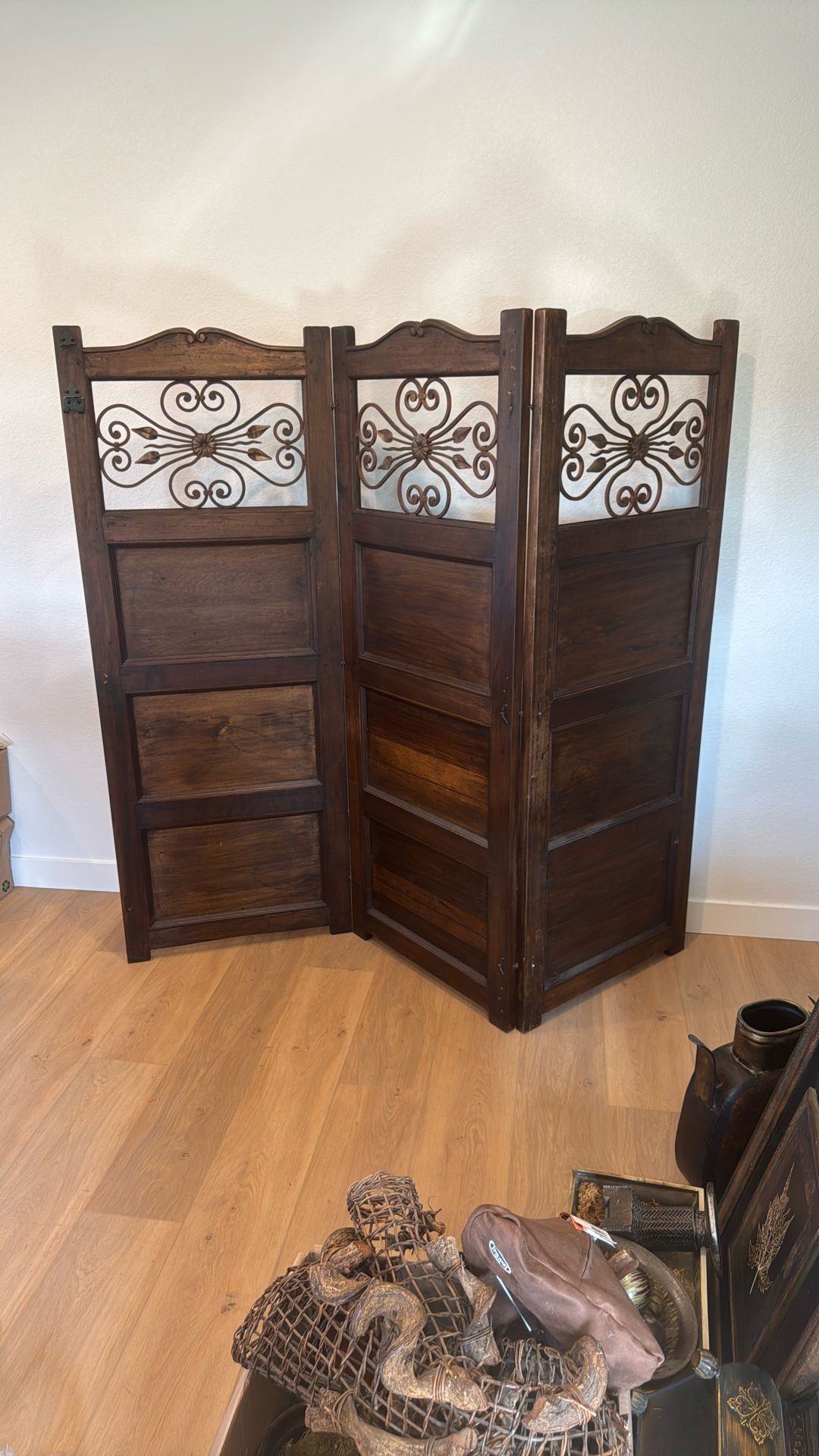decorative 3-panel Wood Room Divider