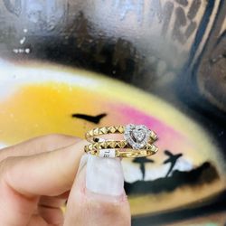 18k Diamond Heart Ring 