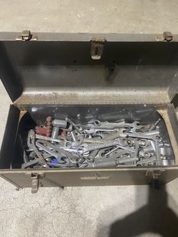 Tool Box With Various Wrenches, And Sockets
