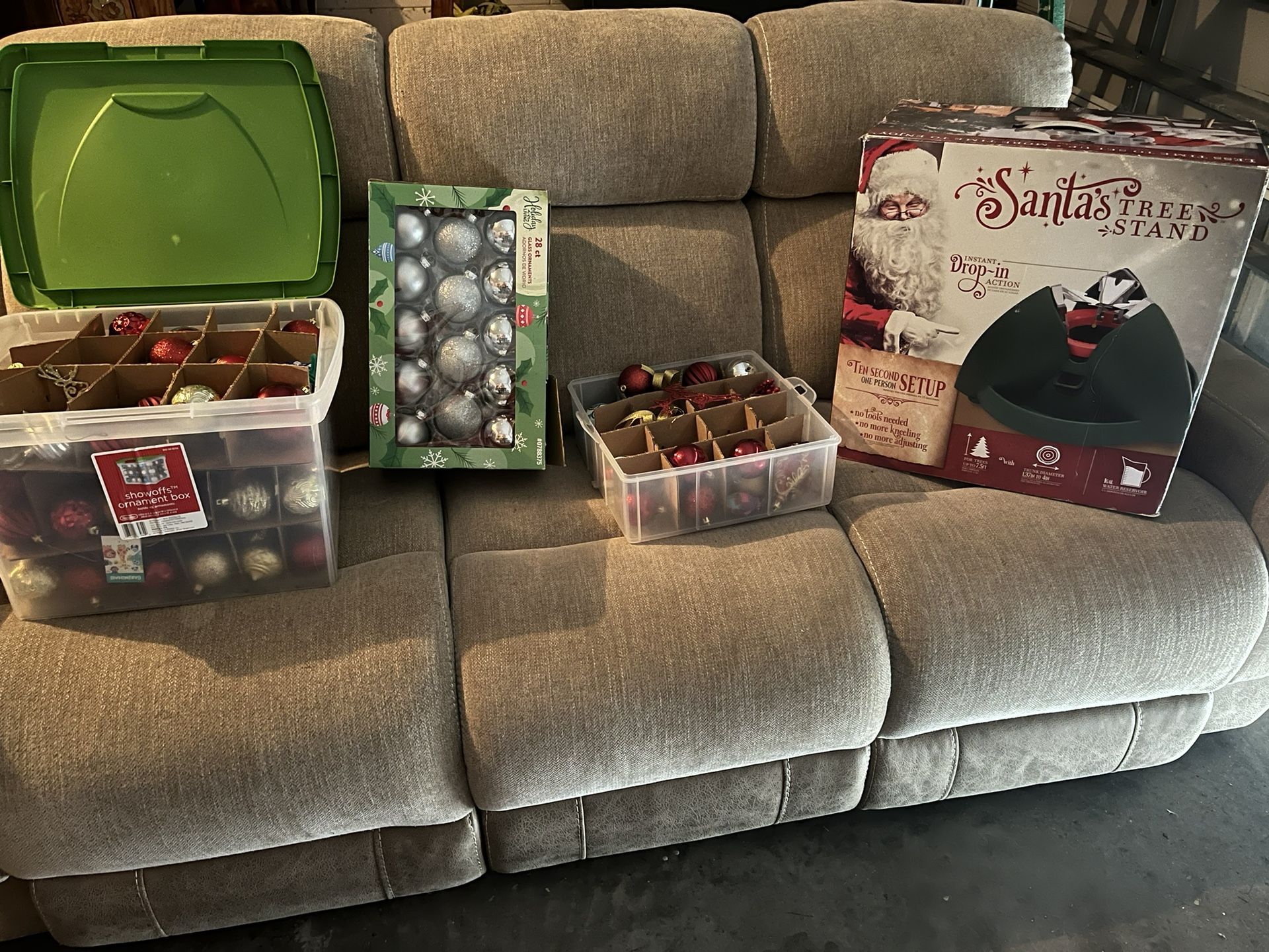Christmas Bulbs And Tree stand