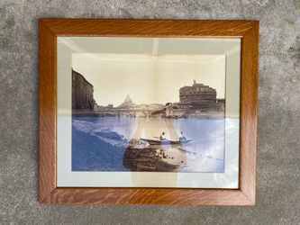 Vintage John Anderson “Fisherman on the Tiber” Photograph Print 25x30