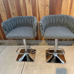 2 Adjustable Height Barstools 