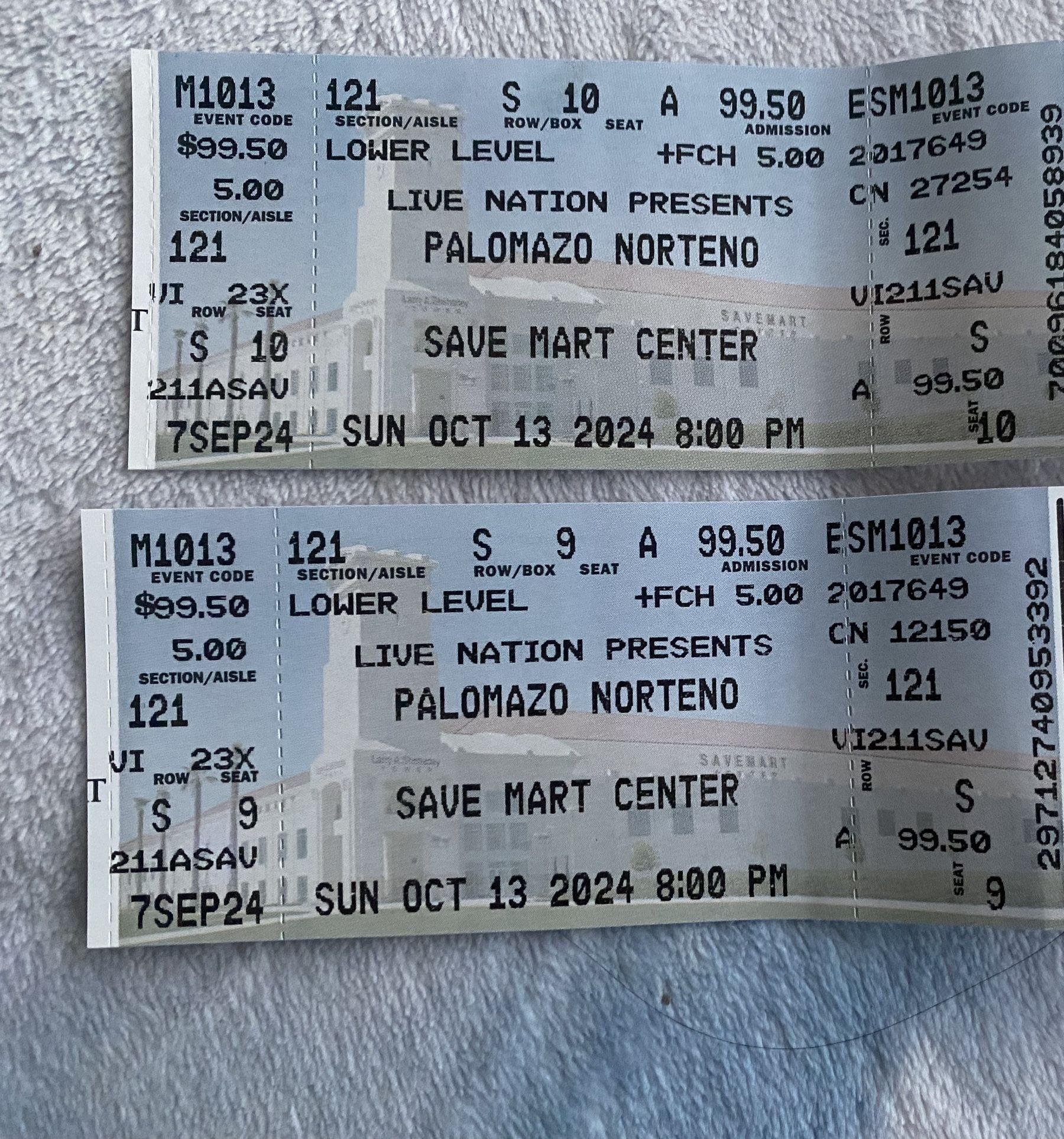 Dos Boletos Para “El Palomazo Norteńo”