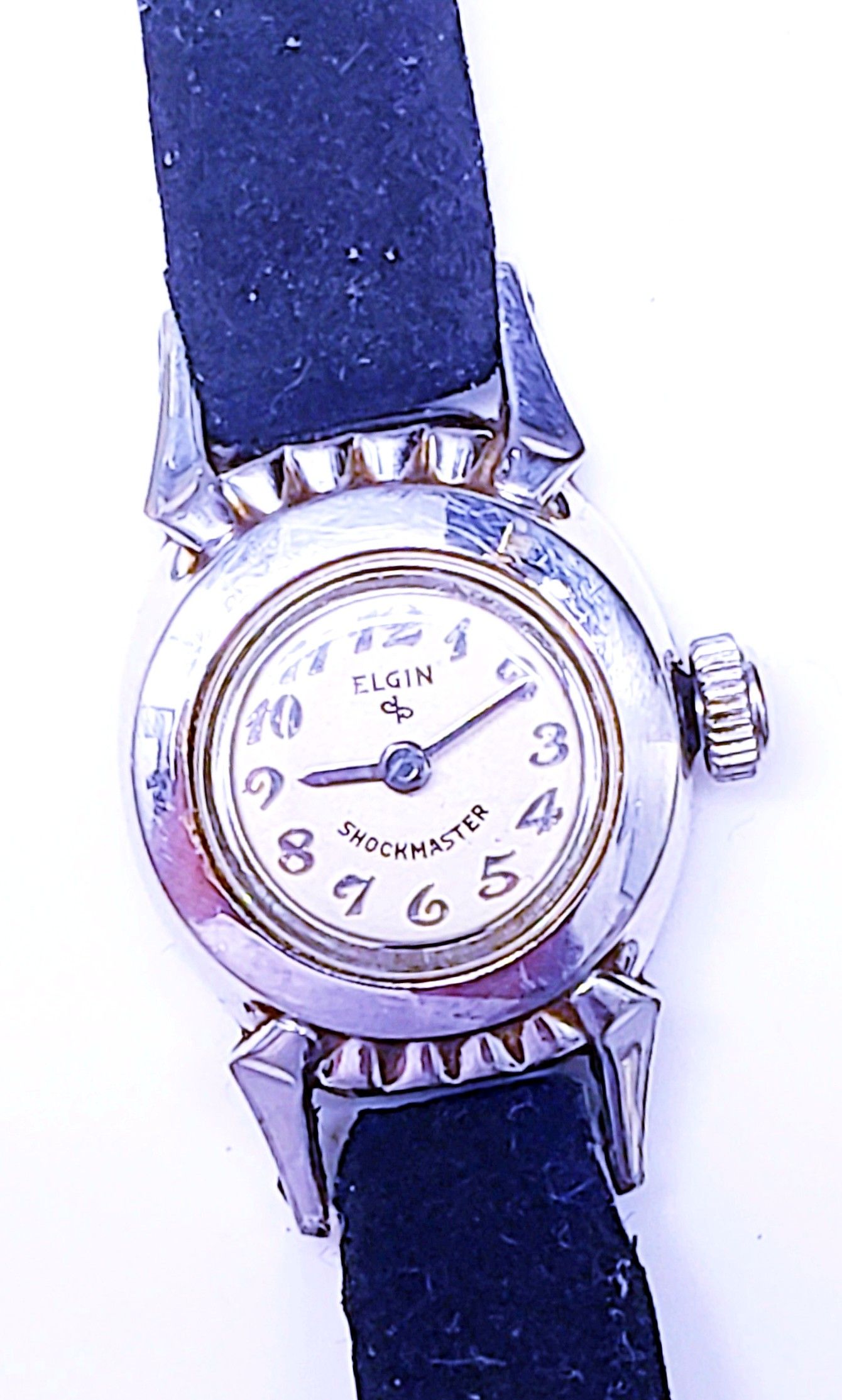 BEAUTIFUL 1950'S "TINY" ELGIN LADIES GOLD MECHANICAL WATCH "SUPER NICE"