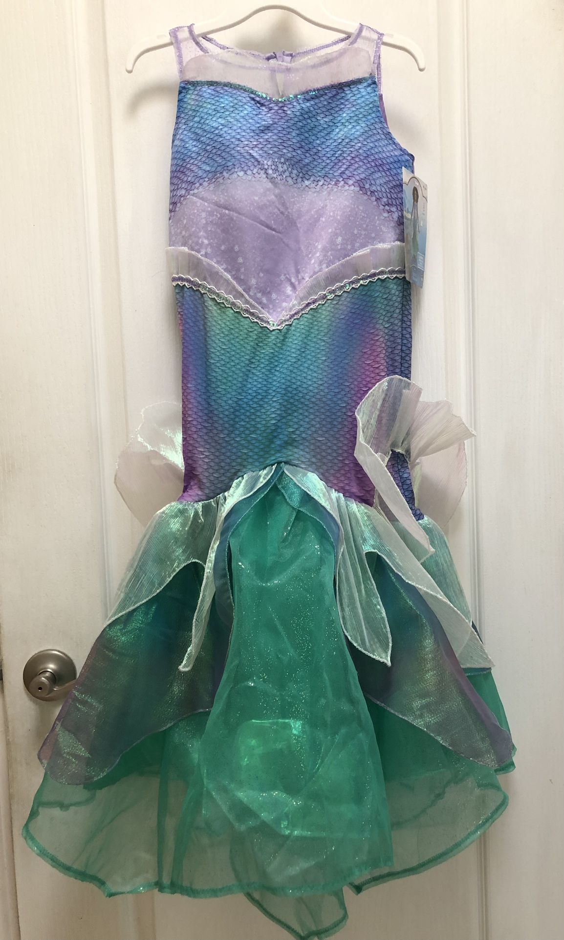 Disguise Disney The Little Mermaid Ariel Girls Premium Costume Gown Size S 4-6X