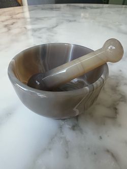 Agate Stone Mortar and Pestle Set