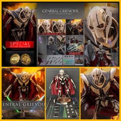 1/6 Hot Toys General Grievous 2.0 Special Edition + Coin DIECAST  Figure MMS760D67B