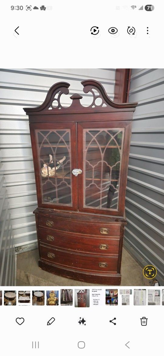 Antique china cabinet Over 100 Yrs Old