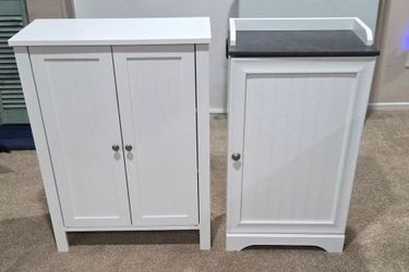 WHITE BATHROOM CABINETS