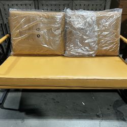 Brand new 55.1in PU Leather Accent Loveseat Sofa for Bedroom and living room, size in picture 