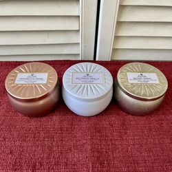 Voluspa Candle Collection 4.5 oz Lot Of 3 Luxury Scented Candles New