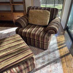 Over Sized Chair & Ottoman 