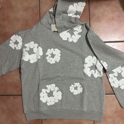 GREY DENIM TEAR LARGE and MEDUIM