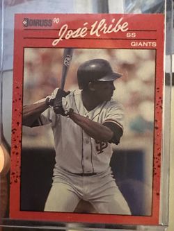Donruss 1990 Error Card On José Uribe Wrong Birthdate