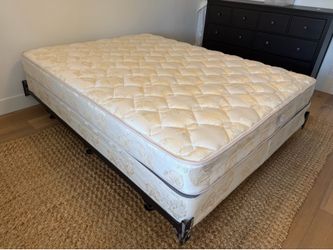 Queen Mattress, boxspring & frame
