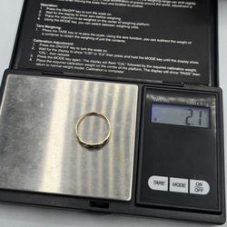 Solid 14kt Gold Ring with Diamonds Anillo De Oro 14kt Con Diamantes 