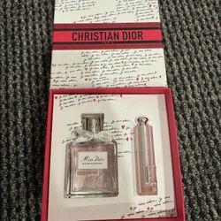 Miss Dior Blooming Bouquet Eau de Perfum  & Dior Addict Lip Glow Gift Set New 